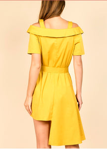 Mustard Asymmetric Dress