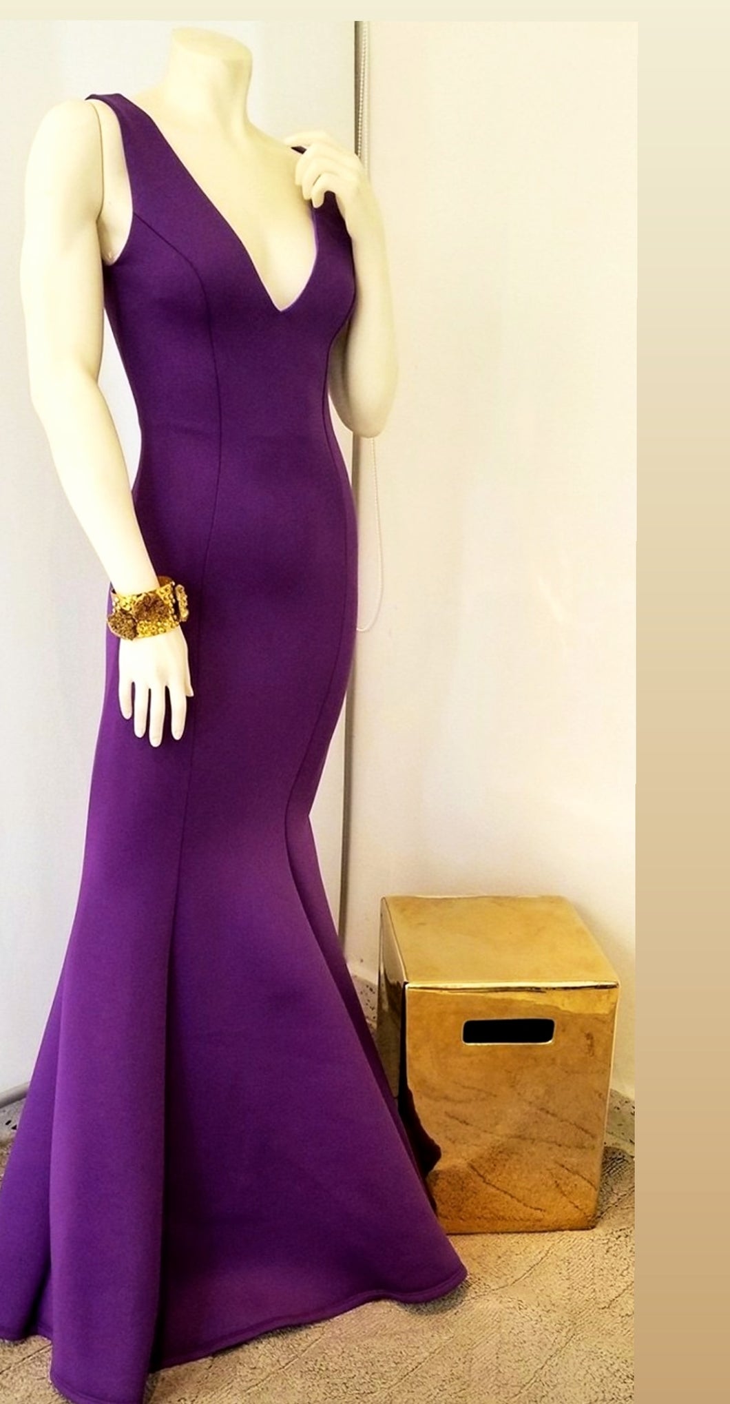 Solid Violet Long Dress